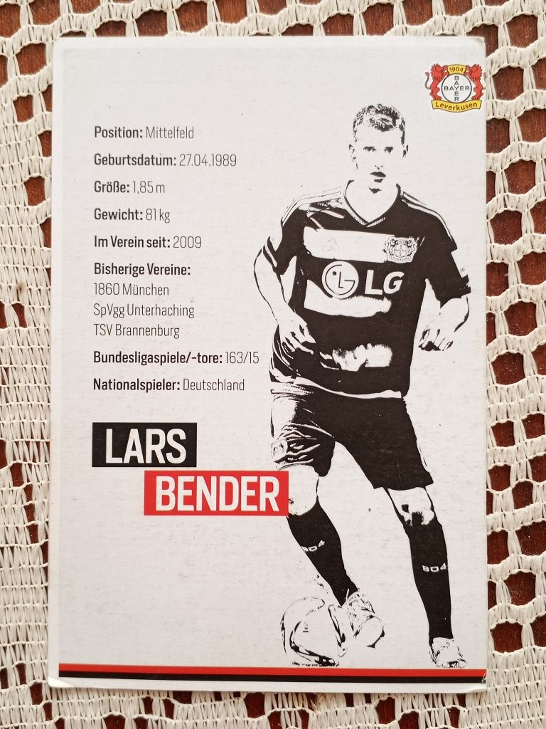 Lars Bender Футбол Автограф Збірна Німеччини Bayer Бундесліга