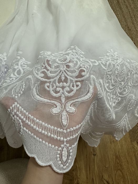 Тюль бамбук на люверсах.