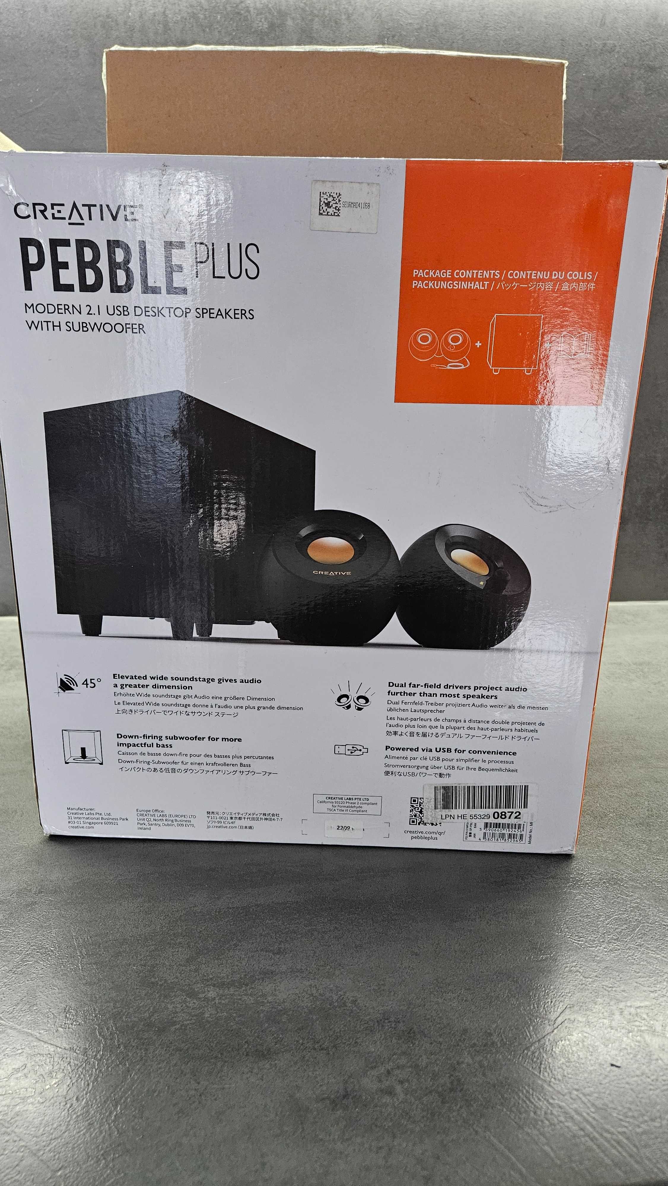 Zestaw głośników 2.1 Creative Pebble Plus 8 W czarny