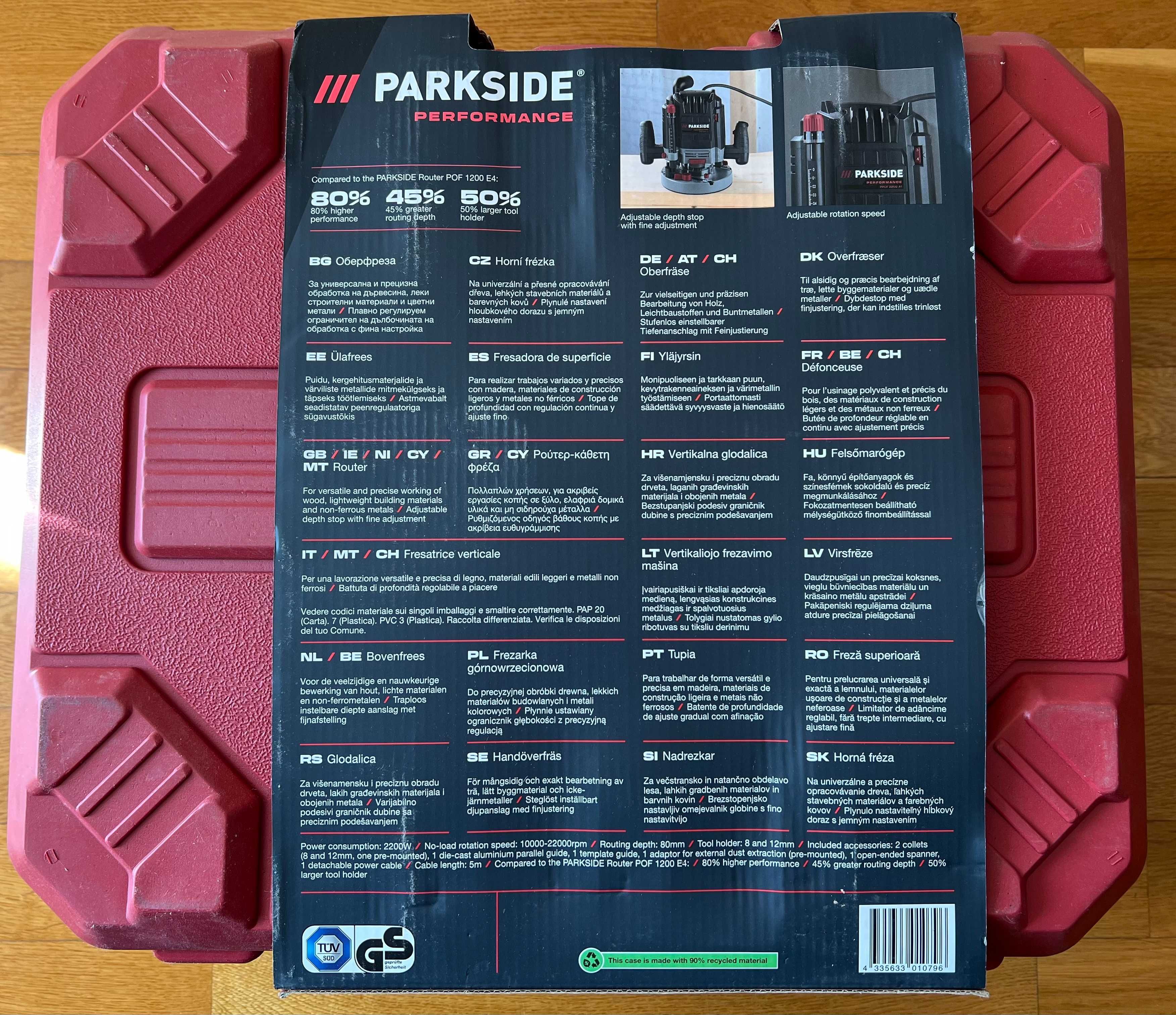 Frezarka górnowrzecionowa Parkside PERFORMANCE PPOF A1 2200 W 2025 r.