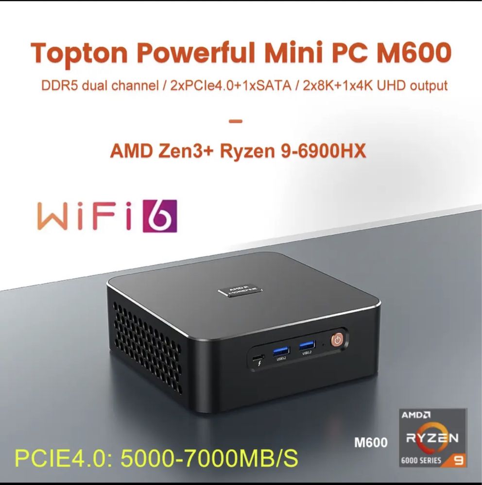 Mini PC Ryzen 6900HX 16GB DDR5 , 1TB SSD