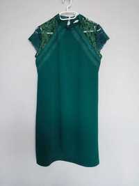 Elegancka sukienka butelkowa zieleń