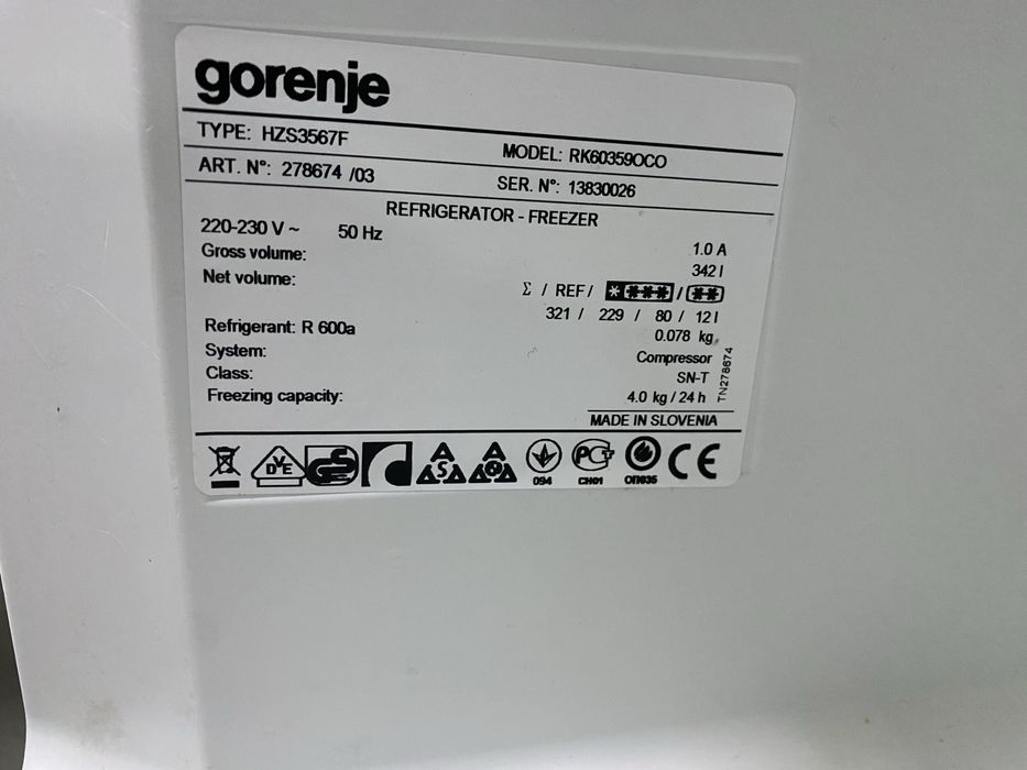 Холодильник двухкамерный Gorenje ретро стиль RK60359ОСО