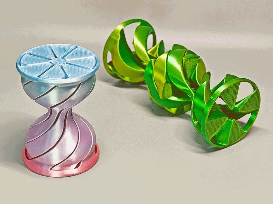Brinquedo Anti-Stress Areia e Espiral (Imprime numa só peça)