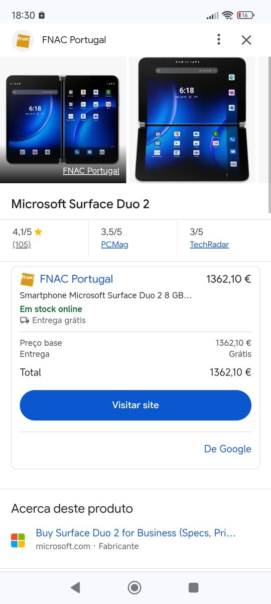 Microsoft surface duo 2 troco por moto