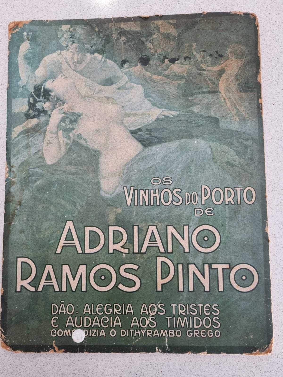 2x cartão antigo de vinhos "Os vinhos do Porto de Adriano Ramos Pinto"