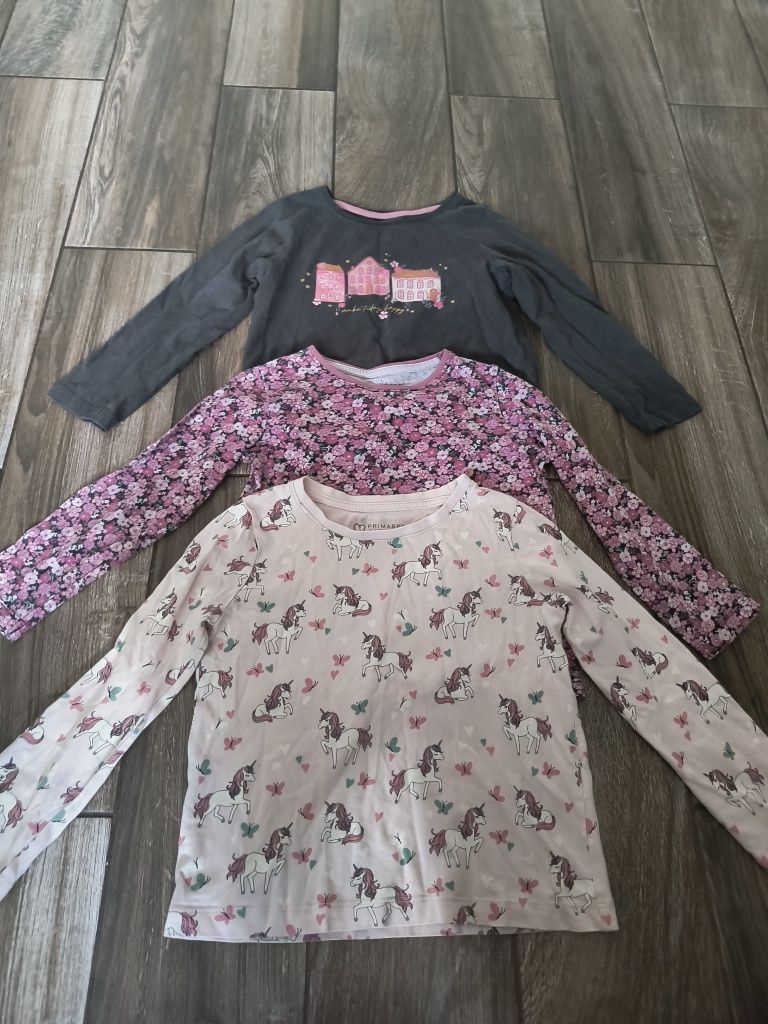 3 bluzki Primark, rozm 110