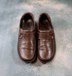 Clarks England r. 38 • skórzane mokasyny • brąz premium! - Stan idealn
