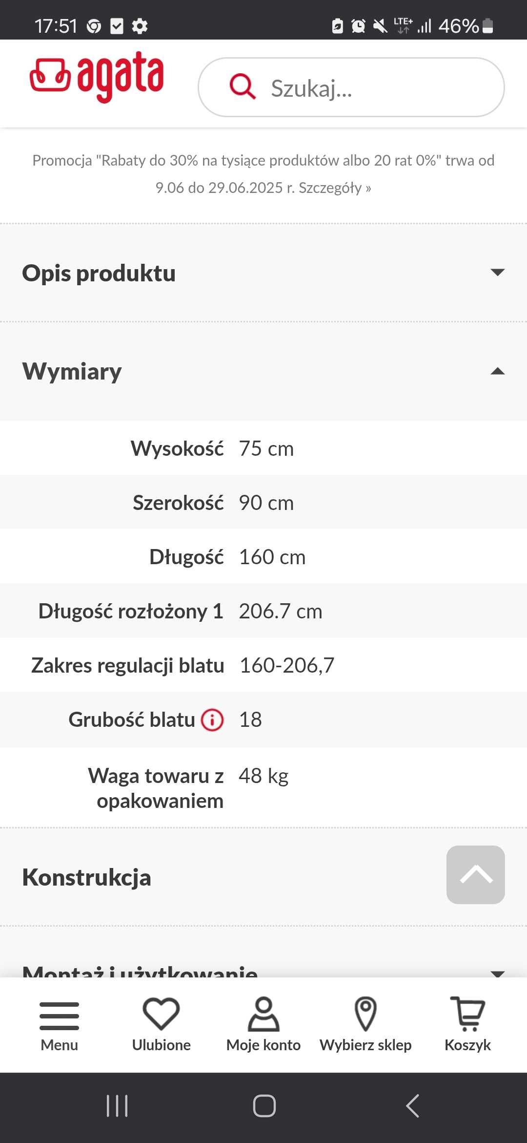 Stół w stylu prowansalskim