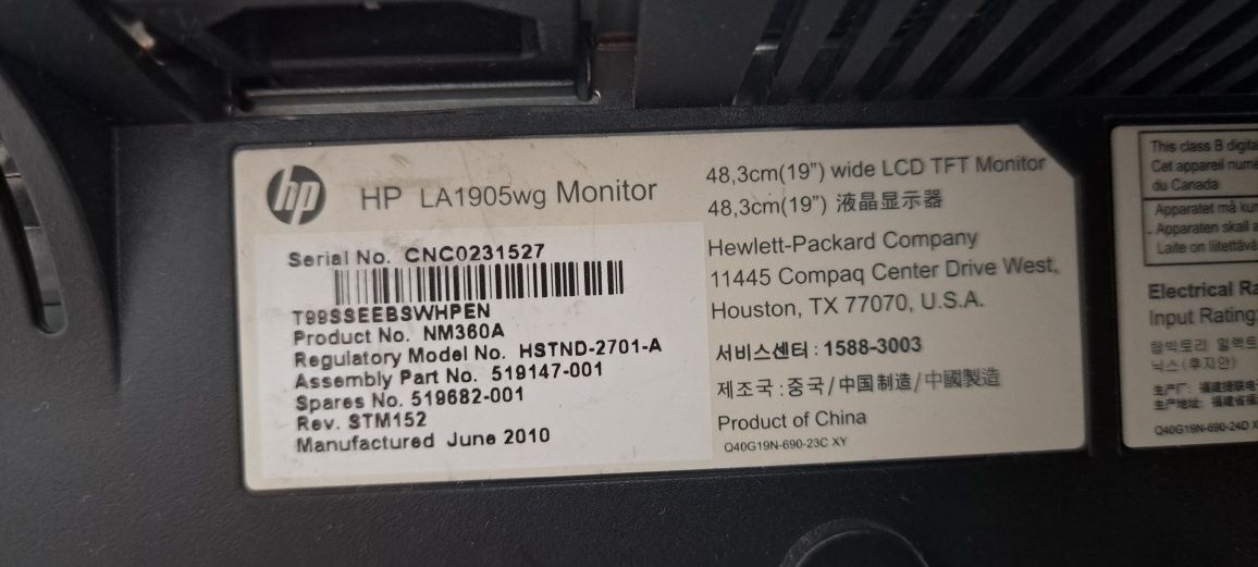 Monitor HP 19 polegadas