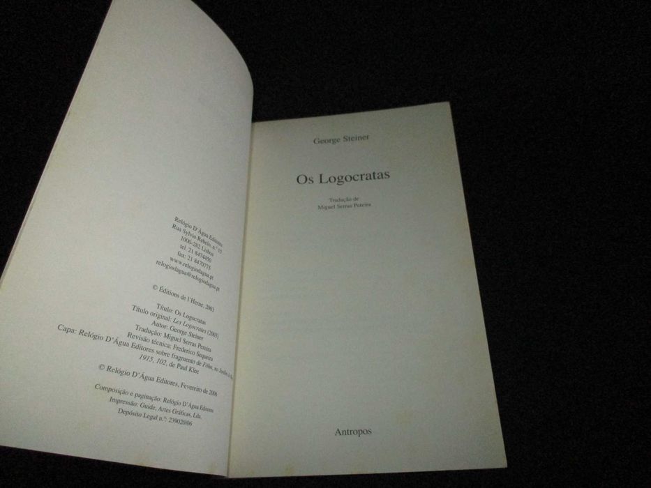 Livro Os Logocratas George Steiner