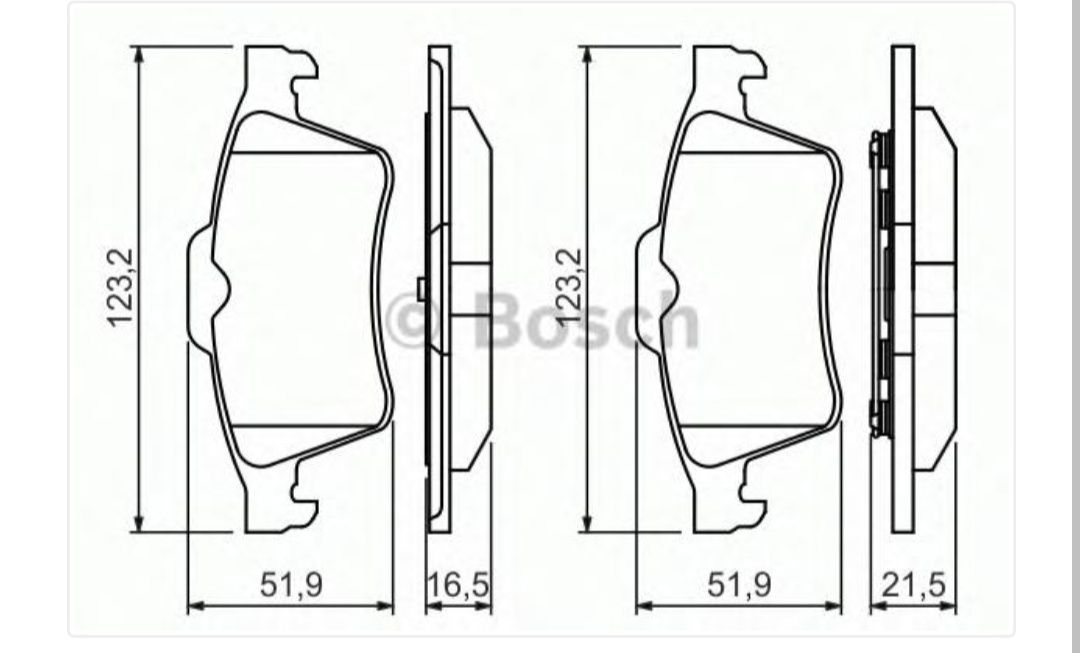 Колодки тормозные задние Bosh WVA23482