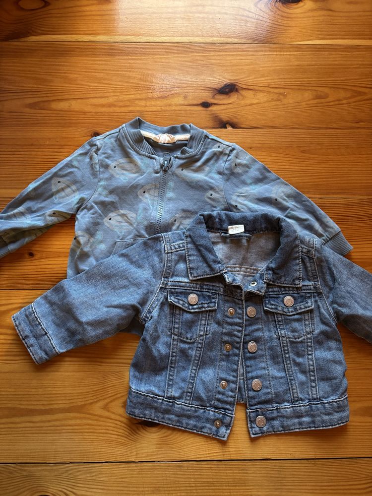 Jeansowka h&m i bluza bomberka cocodrillo