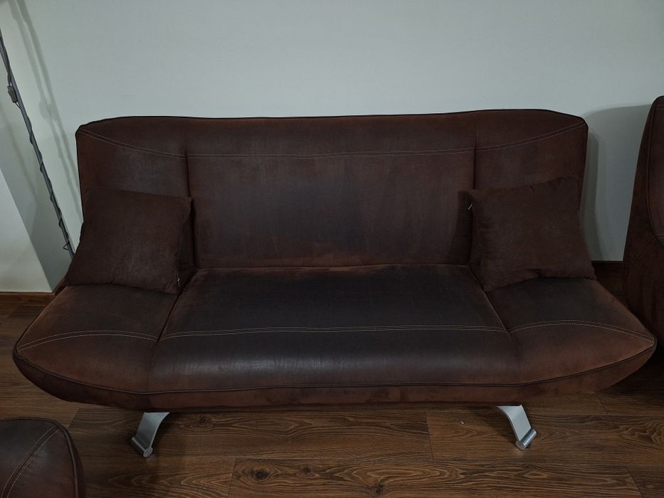 Rozkładana sofa+ dwa fotele