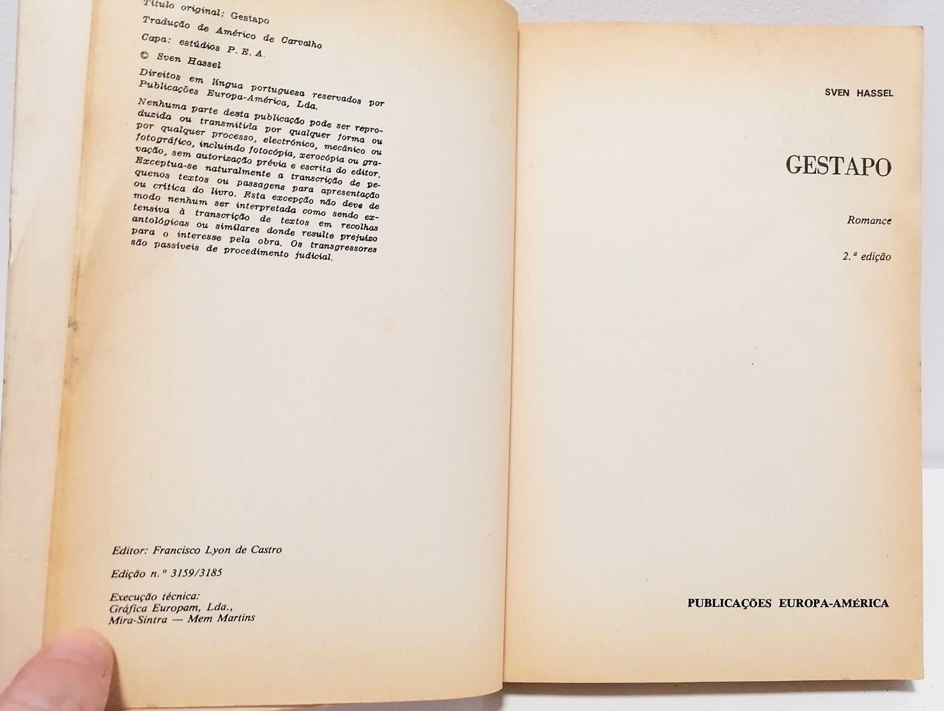 Livro - Gestapo, de Sven Hassel