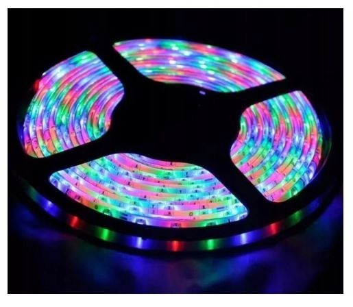 Kompletny ZESTAW Taśma LED RGB Kolorowa WODOODPORNA 5m z Pilotem
