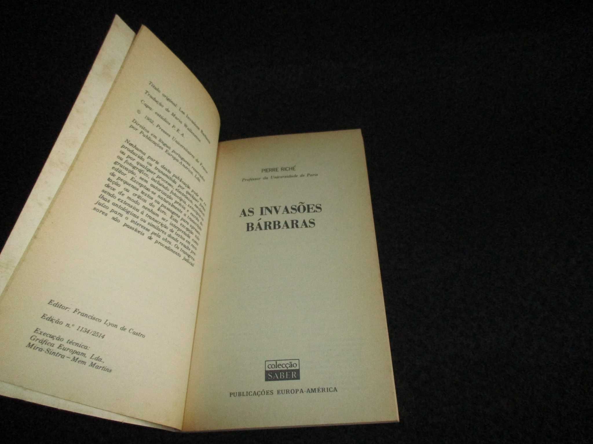 Livro As Invasões Bárbaras Pierre Riché