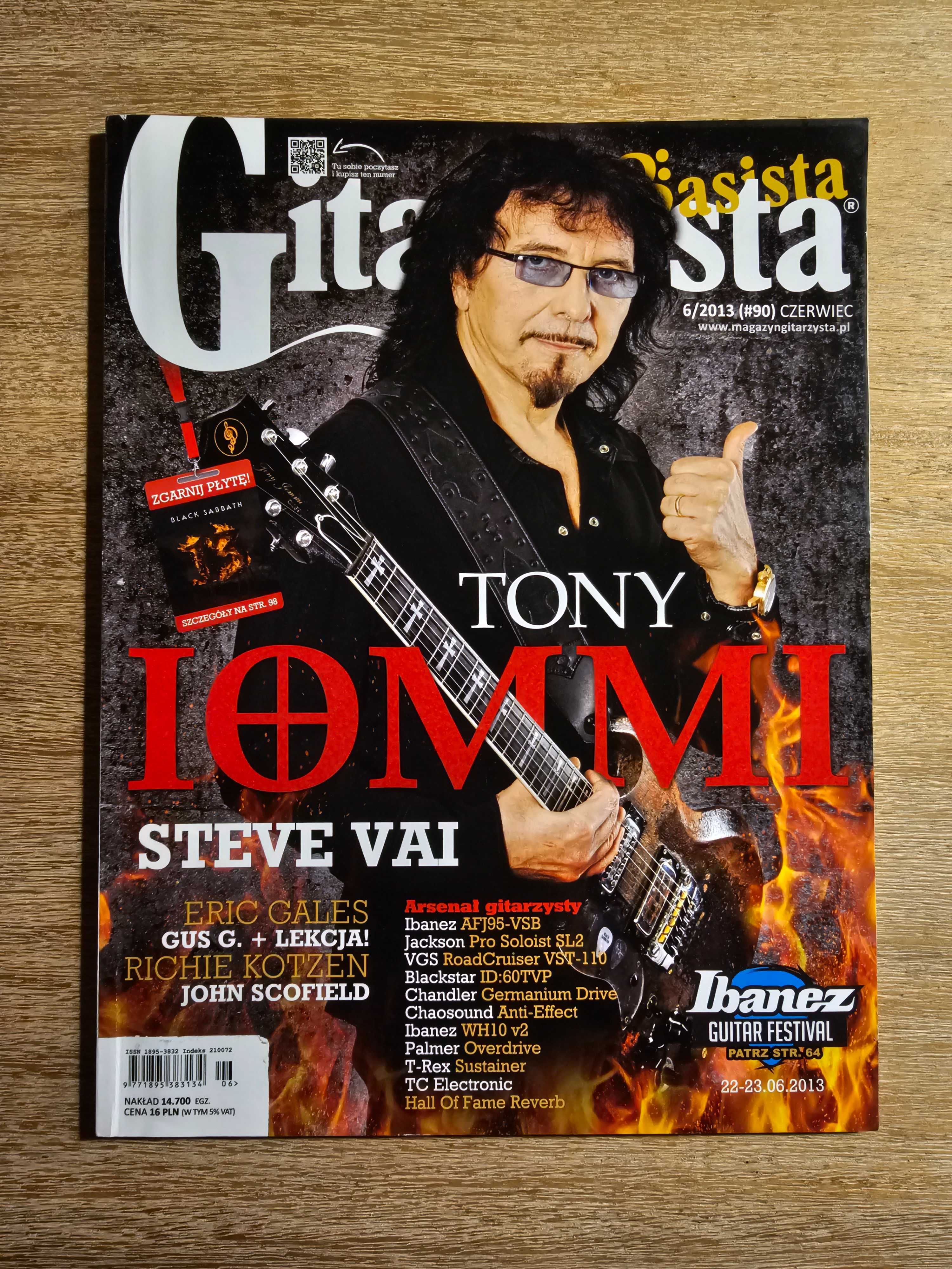 Gitarzysta #90 + Basista #33 6/2013 - Tony Iommi, Steve Vai, Gus G.
