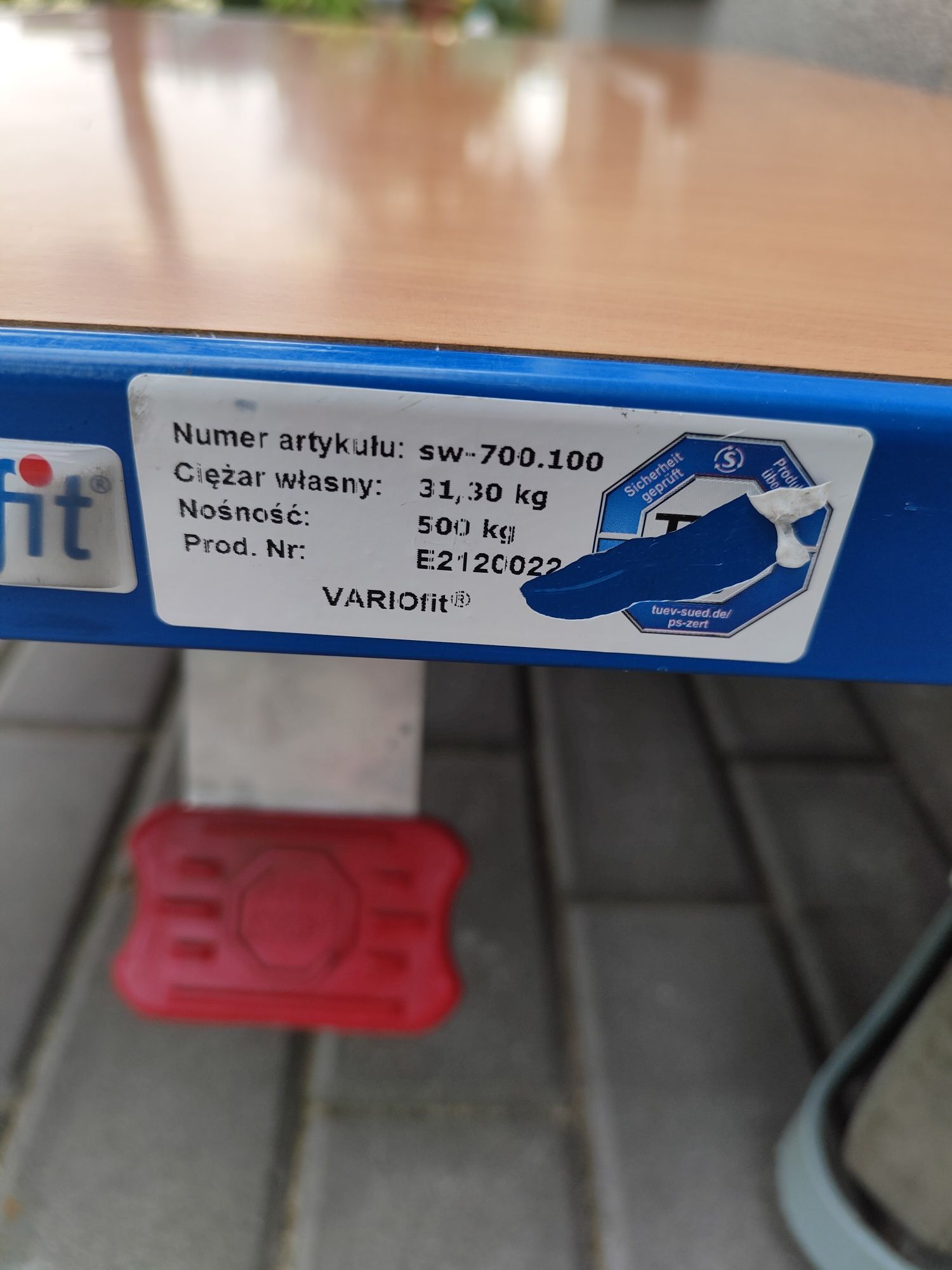 Wózek platformowy transportowy z poręczą VARIO fit magazynow platforma
