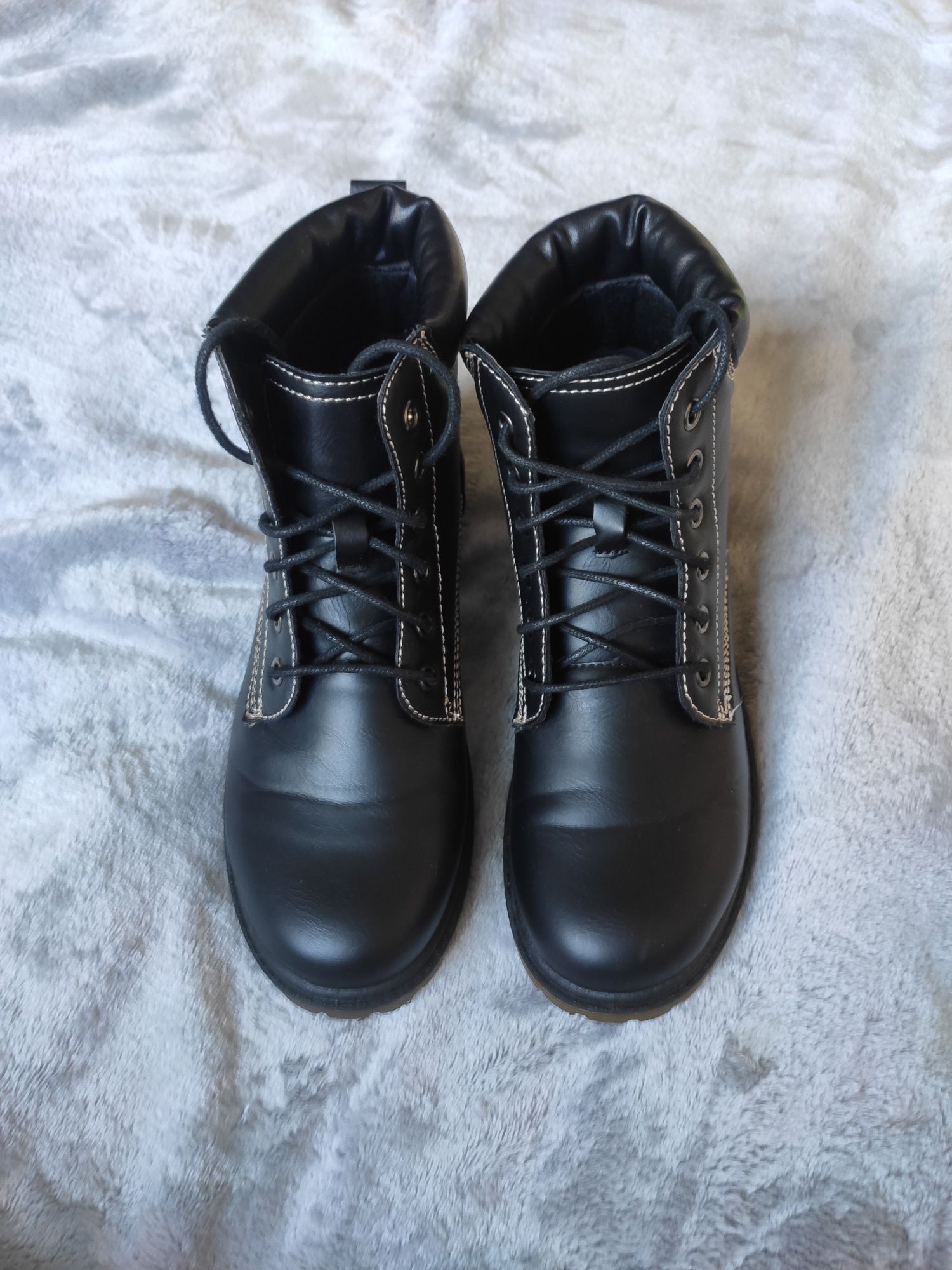 Czarne buty jesień/zima Deichmann rozmiar 36, wkładka 23cm
