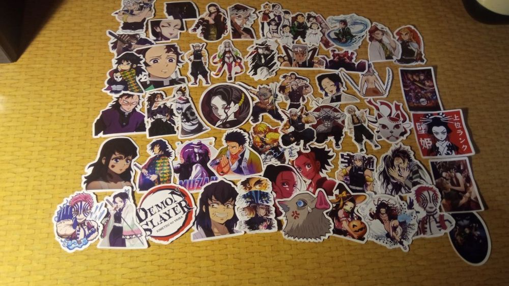 Аніме стікери, наклейки клинок розсікаючий демонів, гуль, ковбой бібоп