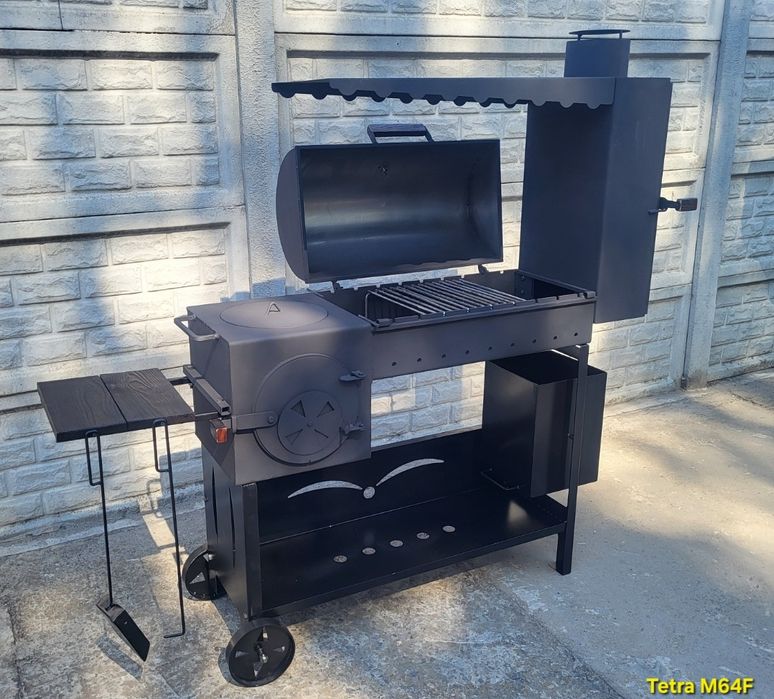 5мм • ПОСИЛЕННЯ • ГАРАНТІЯ • Мангал Смокер с Коптильней / Барбекю