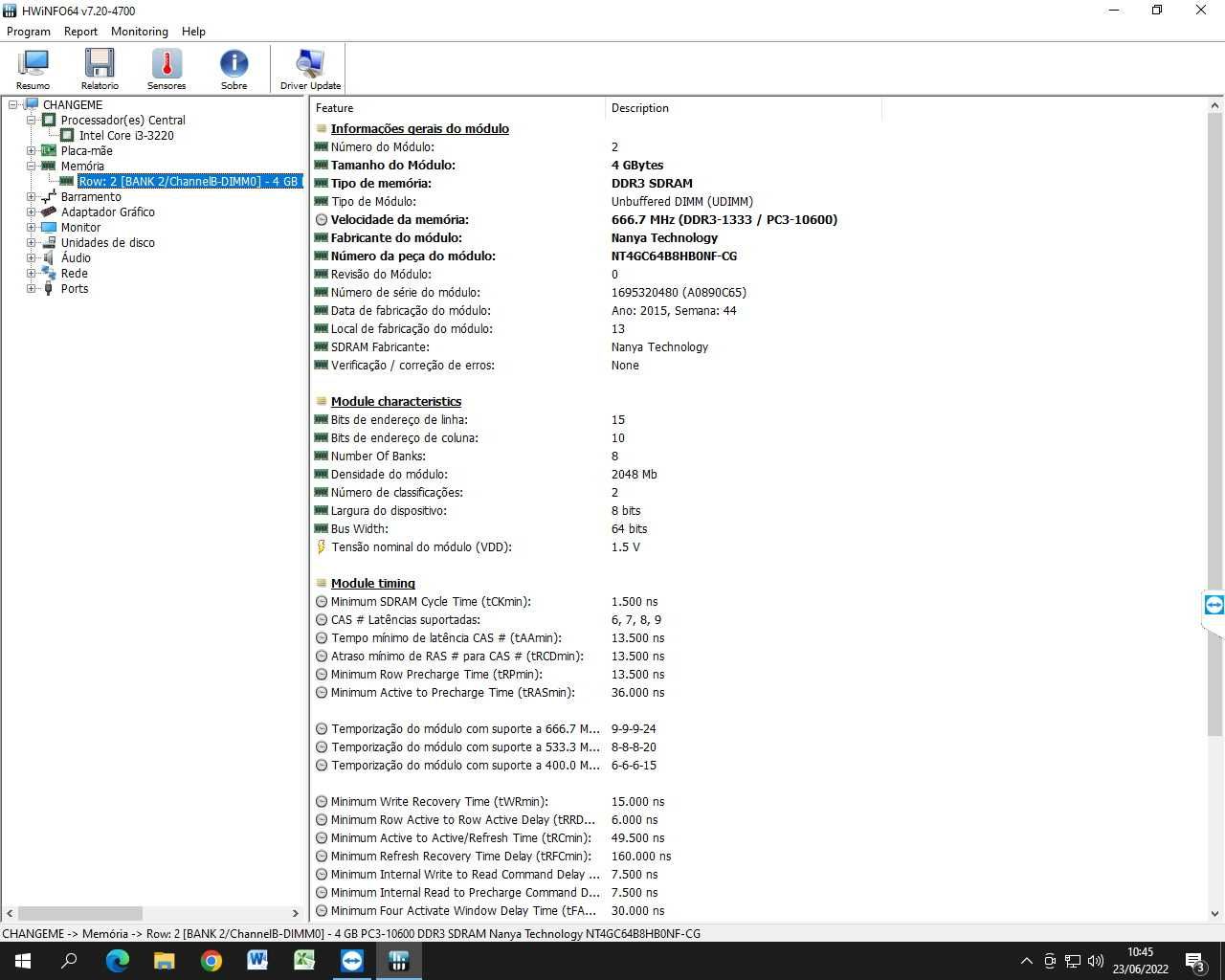Computador DI i3 com SSD e Windows 11 PRO