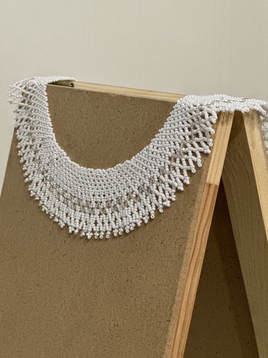 Силянка з бісеру (біло-срібляста)