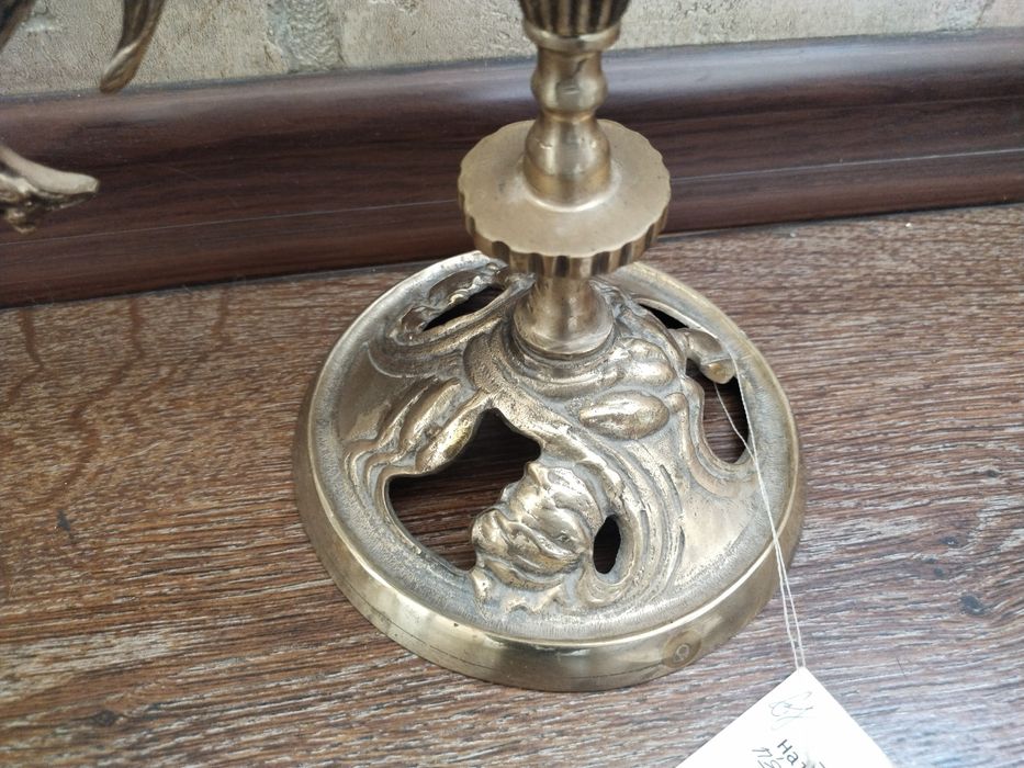 Канделябр на пять свечей латунь.