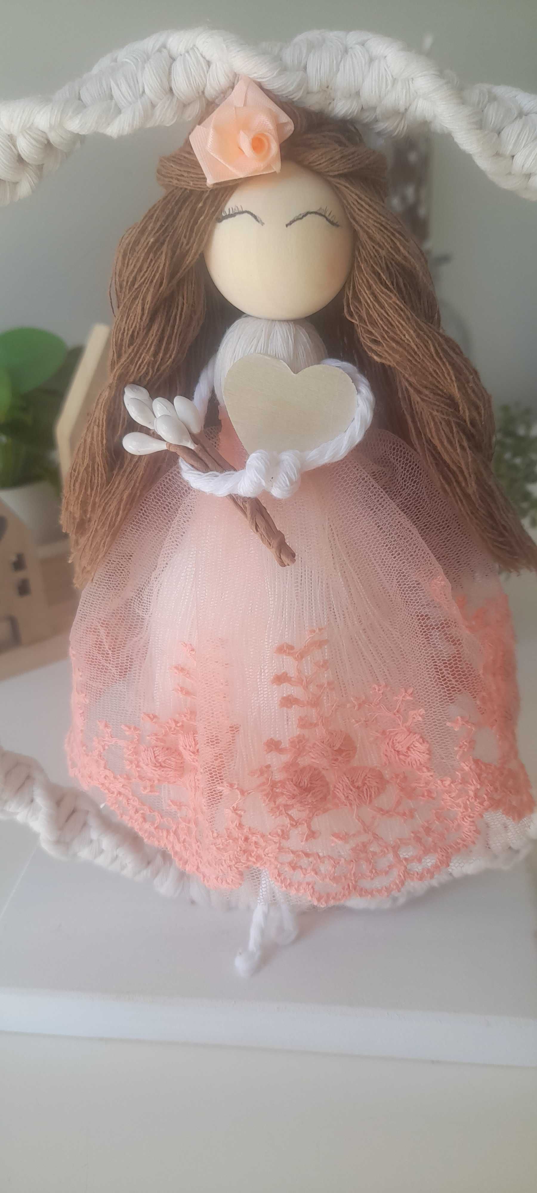 Decoração menina em macramé