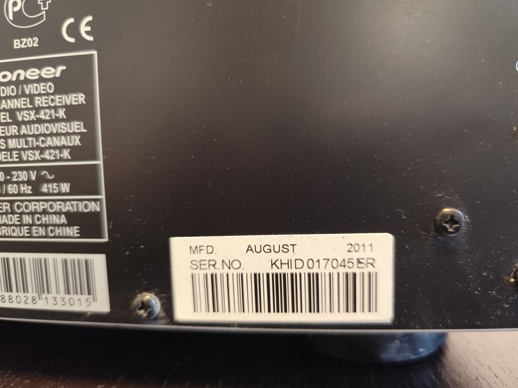 Amplituner Pioneer VSX-421 uszkodzony na części