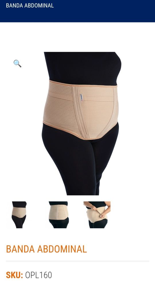 Cinta Orliman apoio abdominal e sacro lombar
