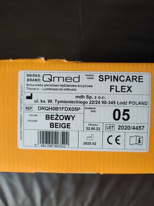 Orteza pierśiowo - lędzwiowo - krzyżowa