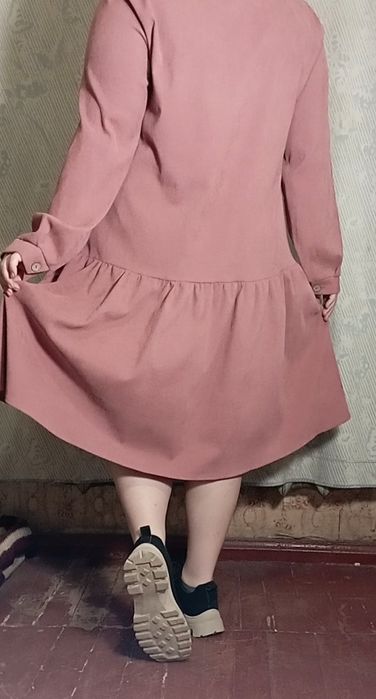 Жіноча вельветова сукня великого розміру