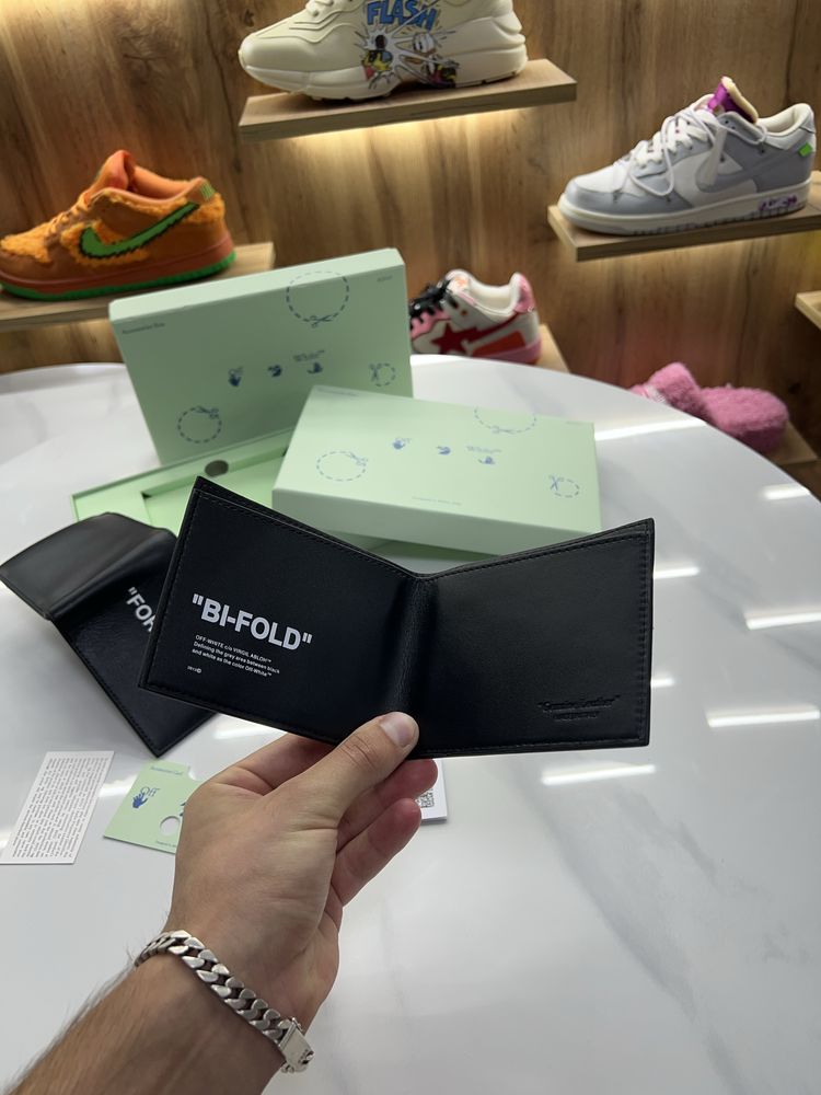 Гаманець Off-White Quote Bi-Fold , For Money Black
