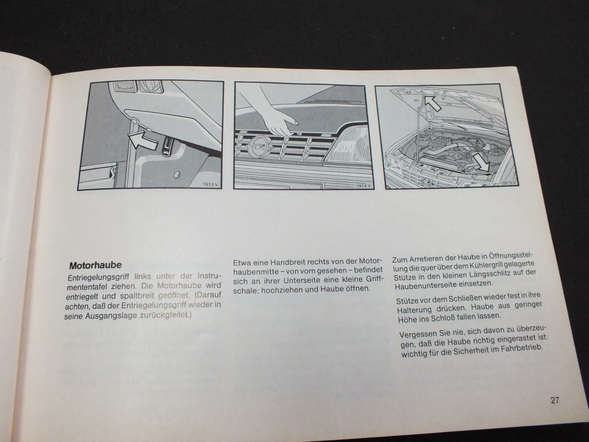 Instrukcja obsługi OPEL REKORD fabryczna 1983 r L