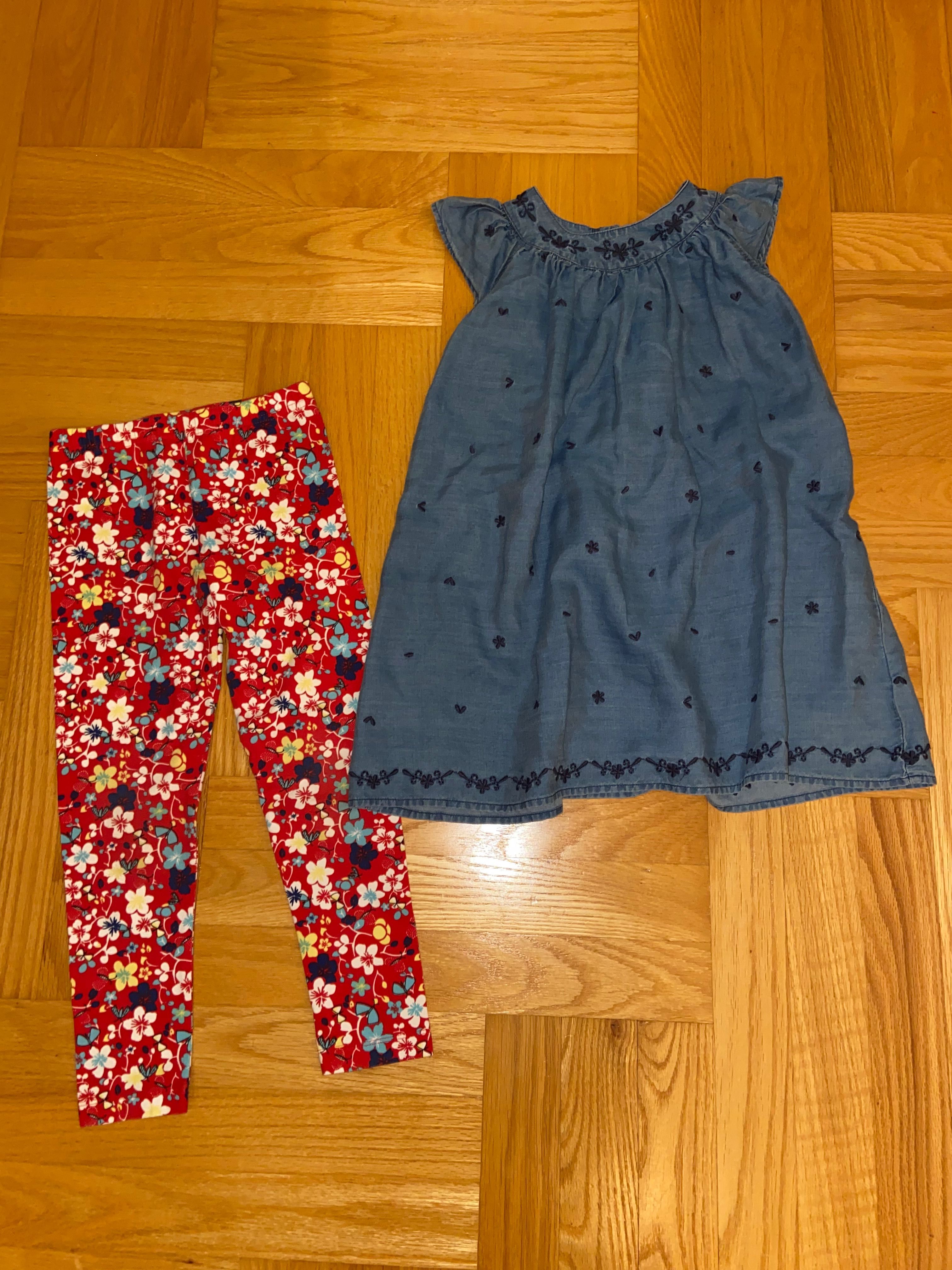 Sukienka + legginsy Marks&Spencer rozm. 110