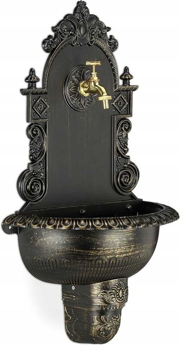 Ogrodowa umywalka ścienna w antycznym stylu Relaxdays XL