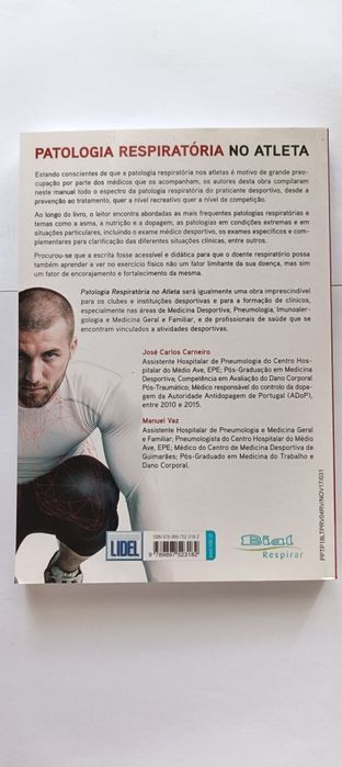 NOVO Livro Medicina Patologia Respiratória no Atleta PORTES INCLUÍDOS