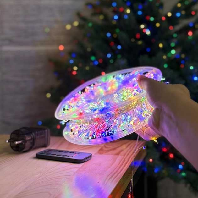 Гірлянда-Мішура на Катушці з Пультом | USB та від Мережі