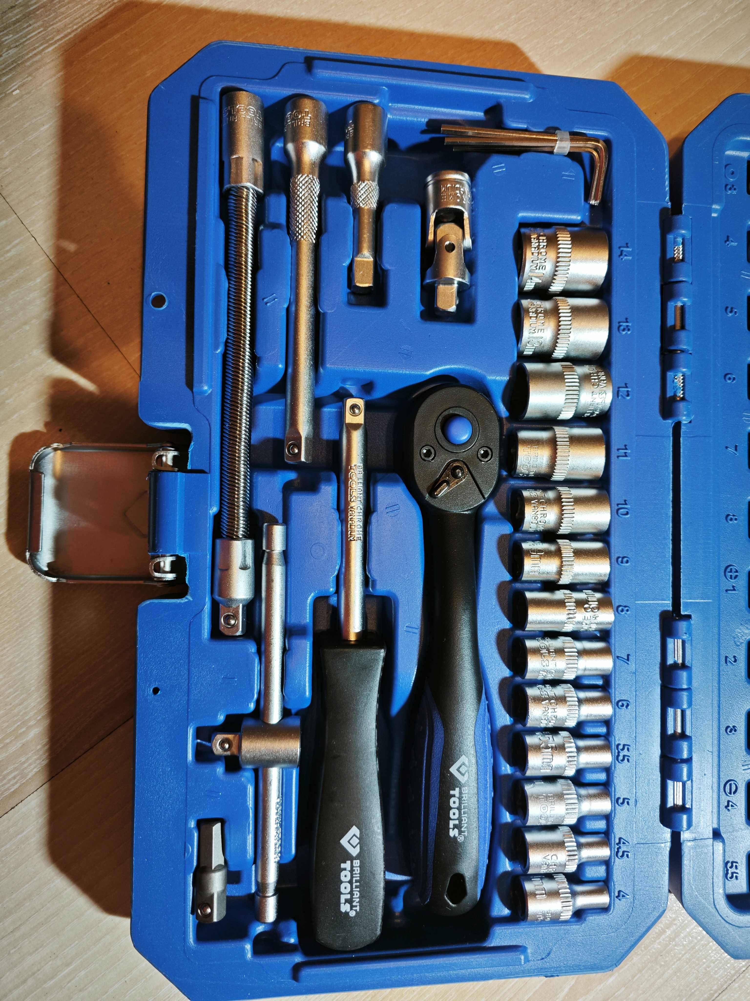 Brillant Tools - Zestaw kluczy nasadowych 1/4'' 46 elementów