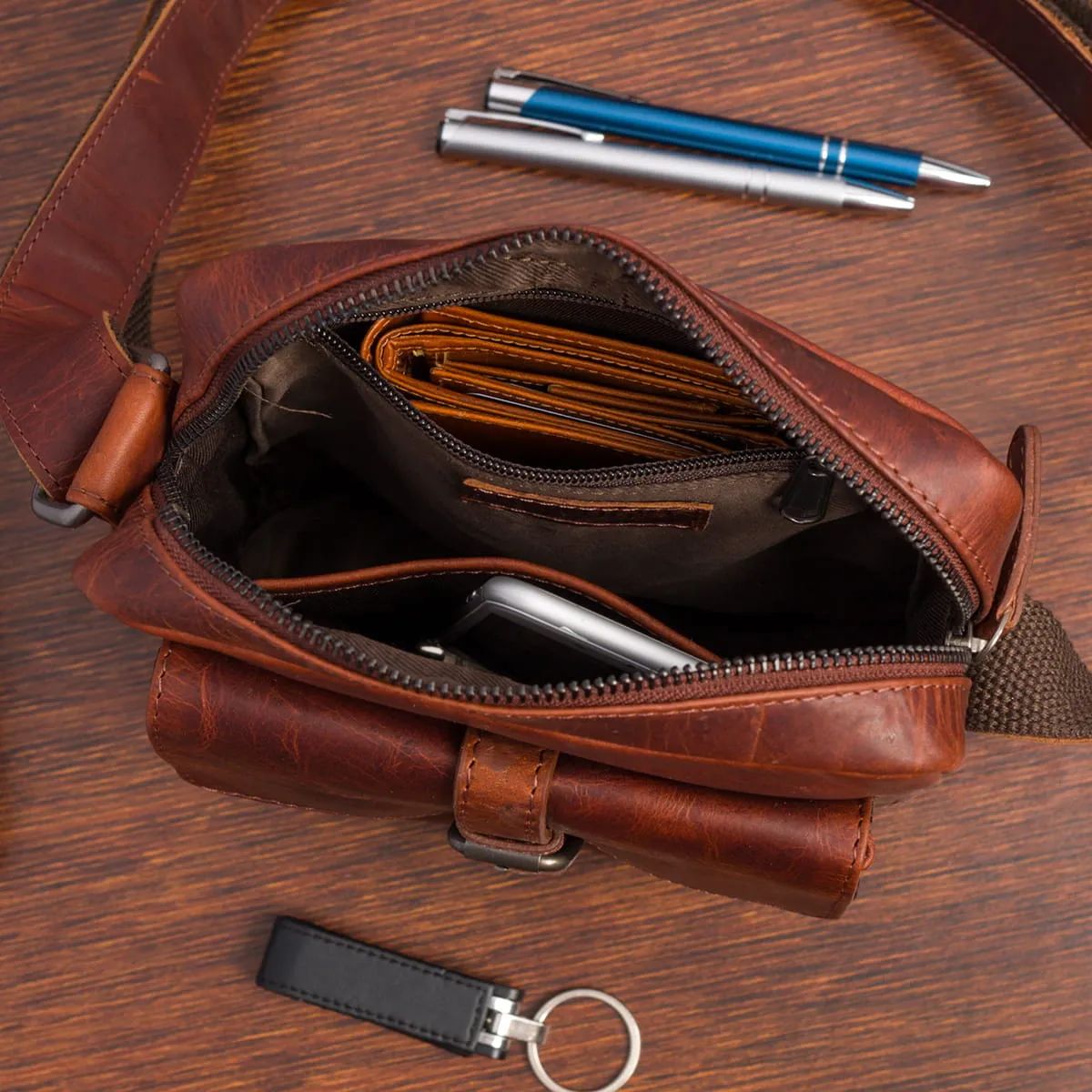 Torba skórzana Bellugio EB-109-802 w kolorze camelowym