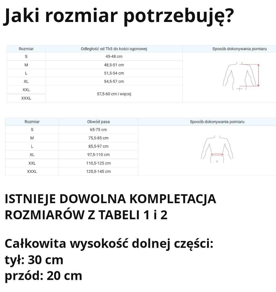 Orteza piersiowo lędźwiowa krzyżowa AM-WSP-06 NOWA