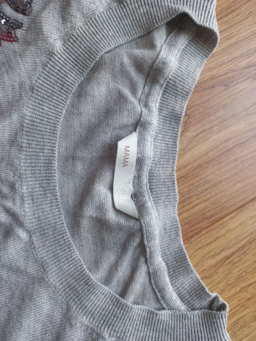 Bluzka ciążowa H&M rozmiar 36/38 szara że zdobieniem