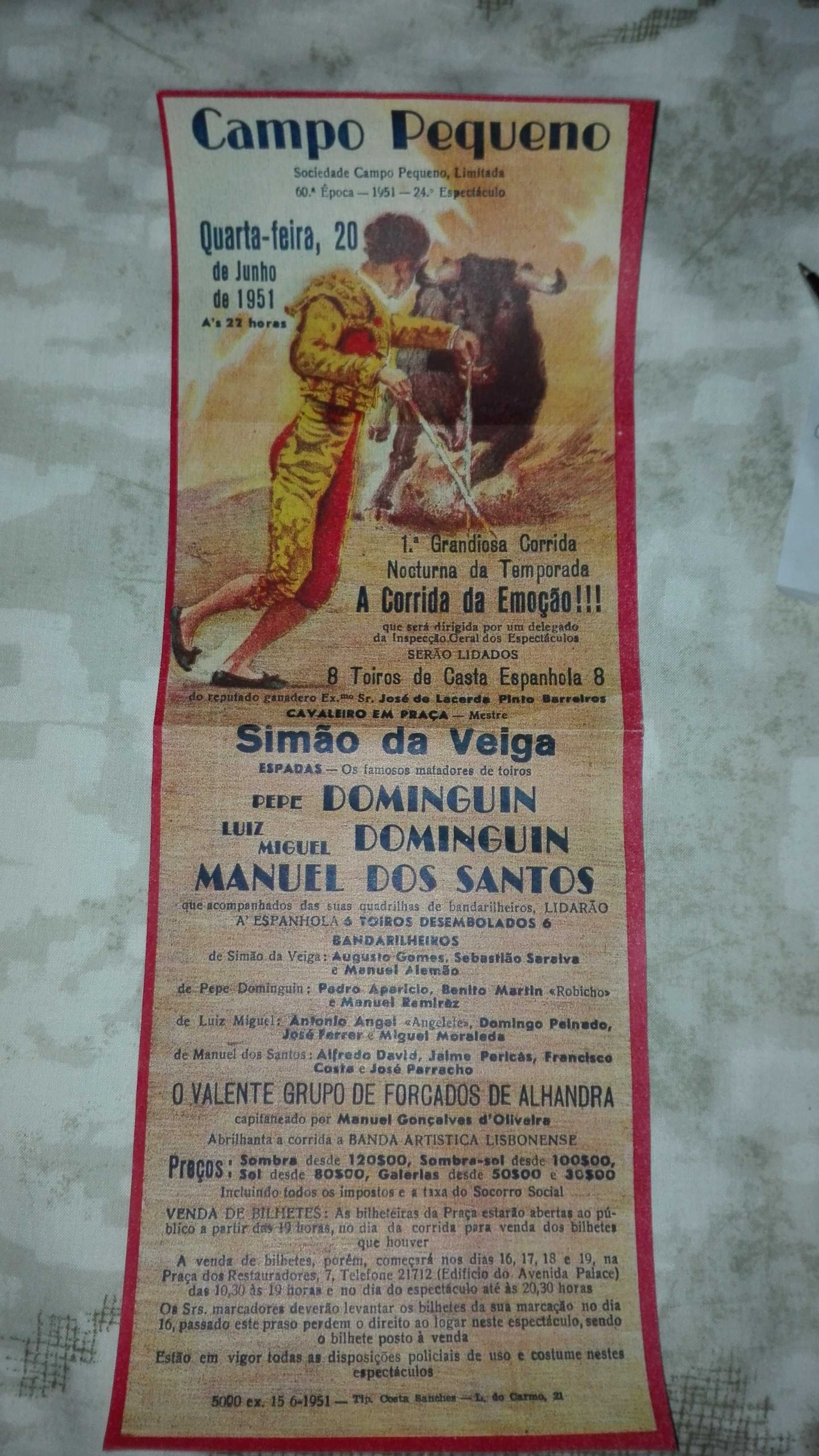 Llapisera 1940, e campo pequeno 1951 originais