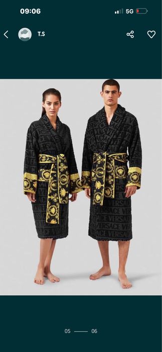 Szlafeok unisex s m l xl xxl  versace czarny , zolty