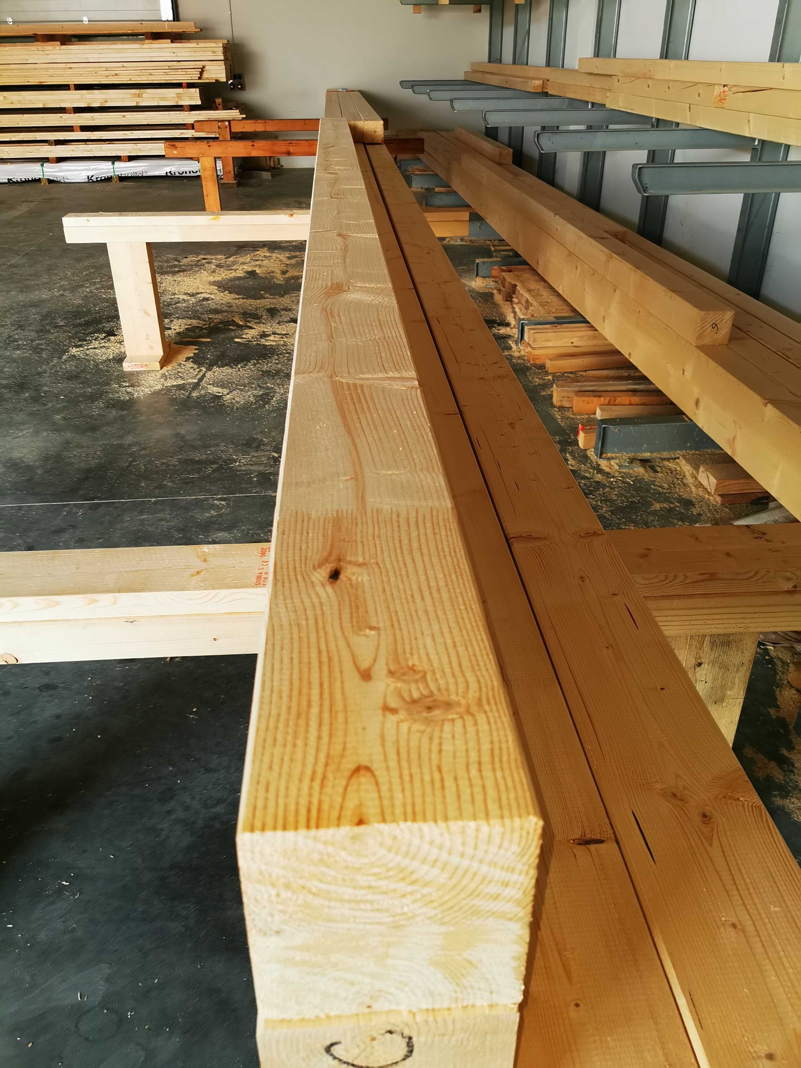 Drewno suszone KVH DUO c24 - 12x12, 14x14 na słupy wiaty i altany.