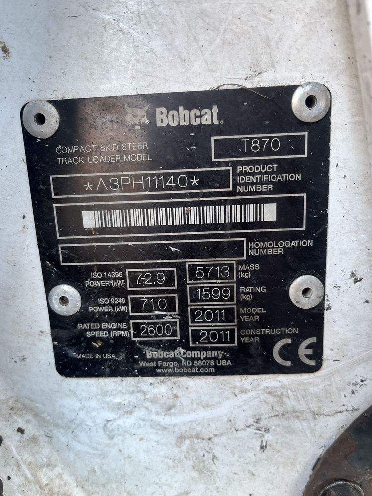 Bobcat T870 mulczer leśny pomoc drogowa laweta