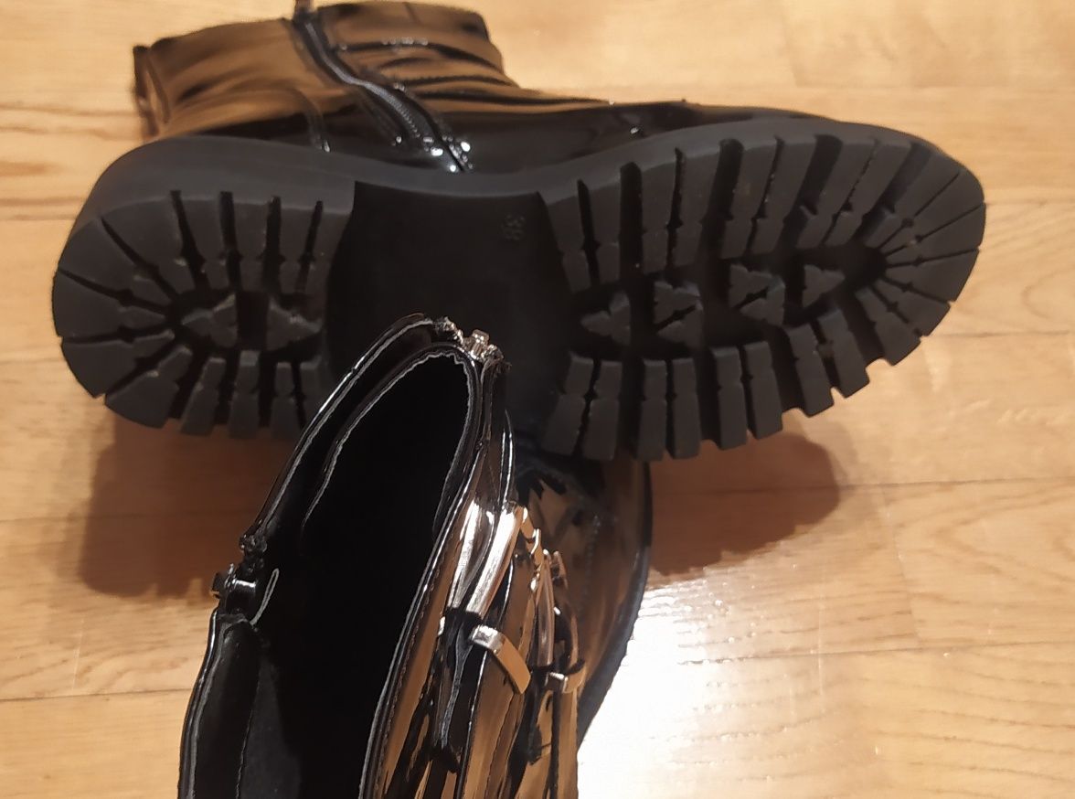 Trapery damskie zimowe 38 czarne
