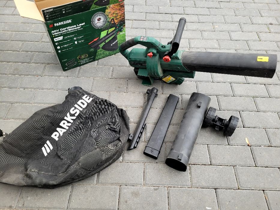 Dmuchawa do liści Parkside 40v bezprzewodowa.